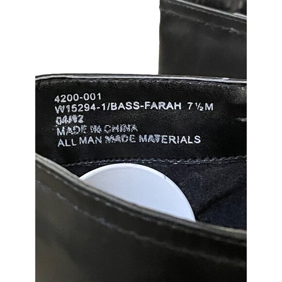 Bass Boots Womens 7.5 M Used Black Man Made Materials - Picture 8 of 16
